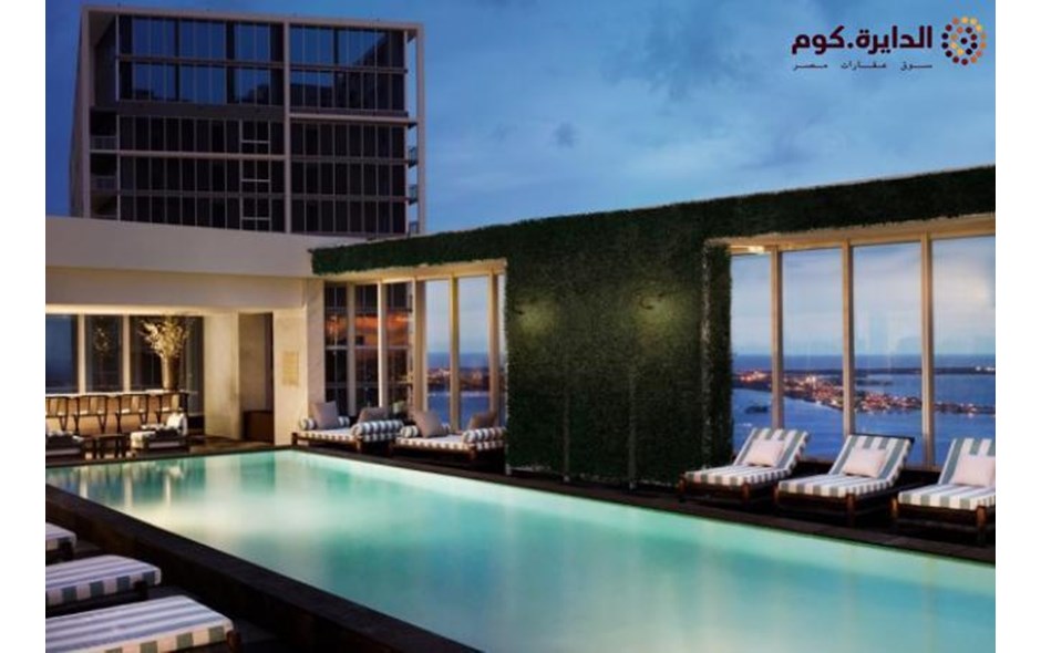 شاليه 90م بالساحل الشمالى بيطل على حمام سباحه كبير بسعر خيالى