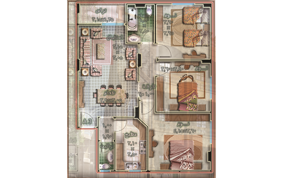 شقة 130م للبيع تقسيط مدينة الشروق