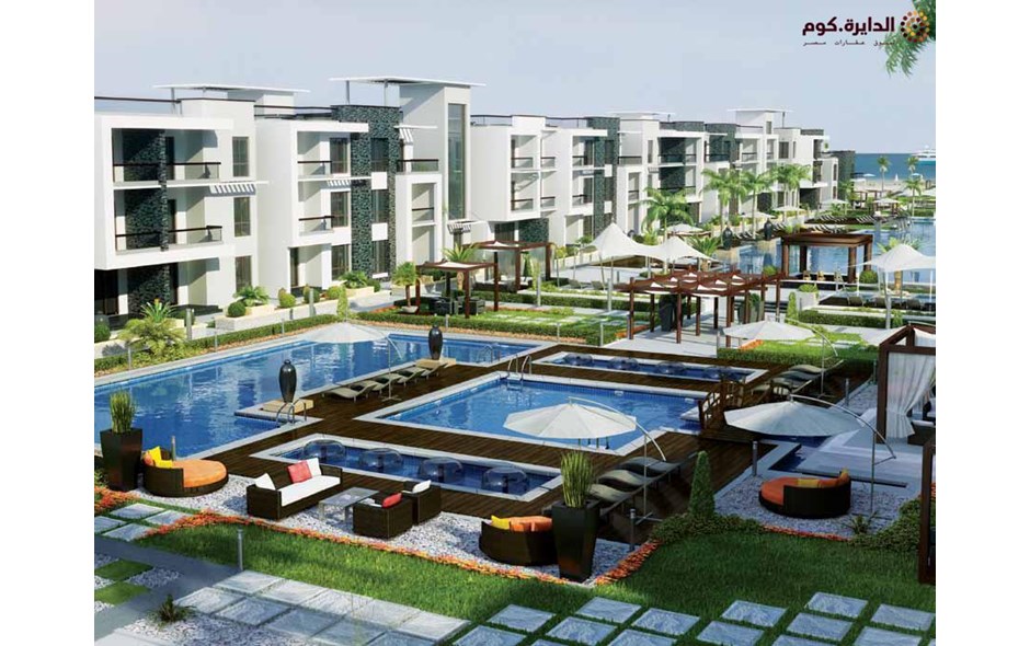  شاليه 100م في العين السخنه دور ارضي بحديقه للبيع 