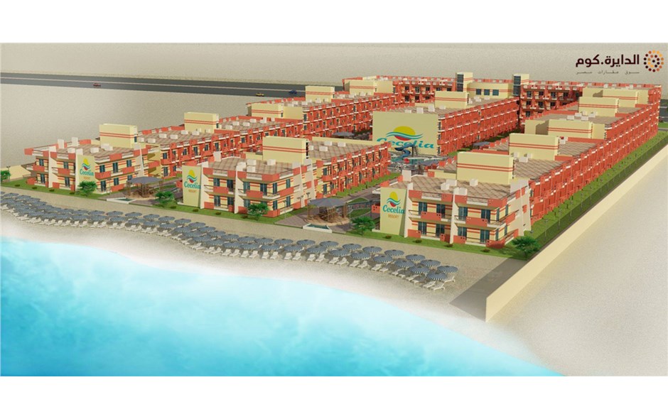 امتلك انت واسرتك شاليه على البحر مباشرة 53م